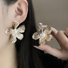 Pearl Flower Studs