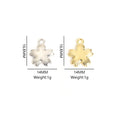 Five Petal Enamel Flower Charms in Six Colors and Two Metal Tones view 3