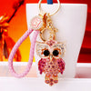Pink-Fortune Pink-Rhinestone-Owl