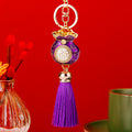 Double Sided Fortune Bag Tassel Keychains in Five Bright Colors view 2