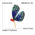 Colorful Crystal Butterfly Brooch With Decorative Crystal And Enamel Details view 4