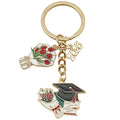 Graduation Charm Keychains Featuring Black Flower Across 32 Pictured Variations view 9