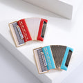 Enamel Accordion Brooch with Gold Tone Keyboard Decorative Clothing Pin view 1