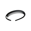 Black Matte Comb Tooth Headband With Inner Grip Row view 5