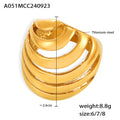 Multi Layer Openwork Dome Statement Ring Metal Band view 6