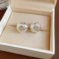 Textured Square And Round Clip On Earrings In Three Styles view 7