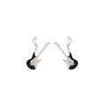 Black and White Electric Guitar Leverback Earrings view 5
