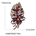 Large Crystal Branch Brooch with Faceted Stones for Jackets and Scarves view 5