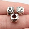 10x10x8.7mm 2.5g Multicolor Zinc Alloy Wave Texture Large Hole Beads for Dreadlock Hair and DIY Jewelry