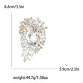 Asymmetric Crystal Leaf Brooch in Nine Colors for Jackets Scarves and Lapels view 8