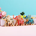 Mixed Jeweled Elephant Keychains in Seventeen Colors and Surface Designs view 2