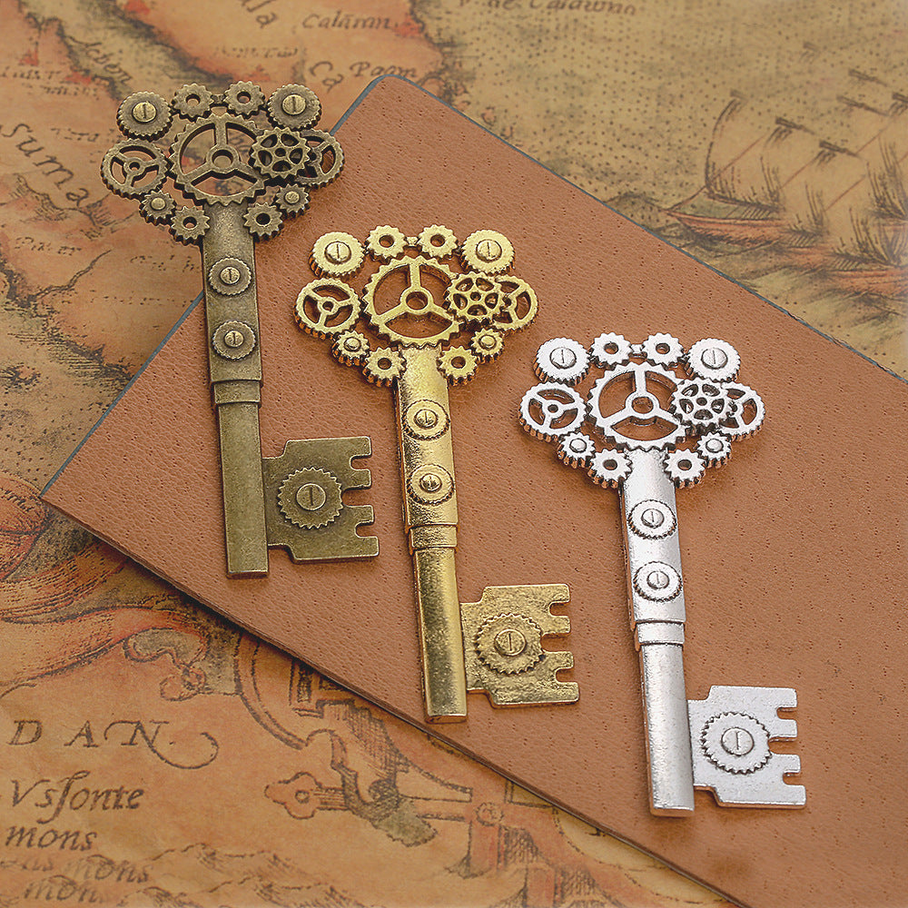 71x32mm Gear Key Alloy Charm Pendant