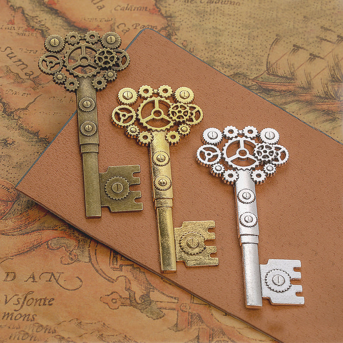 71x32mm Gear Key Alloy Charm Pendant