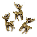Standing Deer Charms in Antique Bronze and Silver Finishes view 4