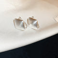Folded Geometric Huggie Earrings For Women Jewelry view 6