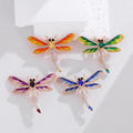 Dragonfly Crystal Enamel Four Designs Metal Brooch Pin view 5