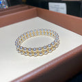 White Faux Pearl Multi-Strand Bracelets Gold Silver Accents view 10
