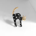 Gold Tone Silver Tone Cat Enamel Two Designs Metal Brooch Pin 2.7 x 3.7 cm 2.7 x 3.7 cm view 5