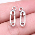 Safety Pin Pendant Charm in 4 Metal Finishes for Jewelry Making view 1