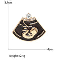 Ultrasound Fetus Brooch Black Enamel Gold and Silver Tone view 5