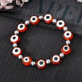 Colorful Round Resin Evil Eye Bead Stretch Bracelets in Twelve Colors view 9