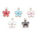 Five Petal Enamel Flower Charms in Five Bright Colors view 5