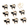 Tiny Enamel Cat Metal Jewelry Charms in Six Color Options view 10