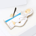 Enamel Female Doctor Brooch Hijab Stethoscope White Coat view 3