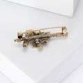 Happy Kiss Beautiful Love Signpost Brooch Enamel Crystal view 4