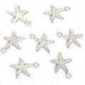Crystal Starfish Charms in Four Stone Colors and Two Tones view 7