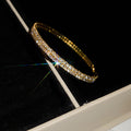 Rhinestone Multi Row Open Cuff Bracelets Gold Silver Eight view 9