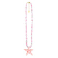 Four Color Round Bead Necklaces With Gold Tone Starfish Pendants view 5