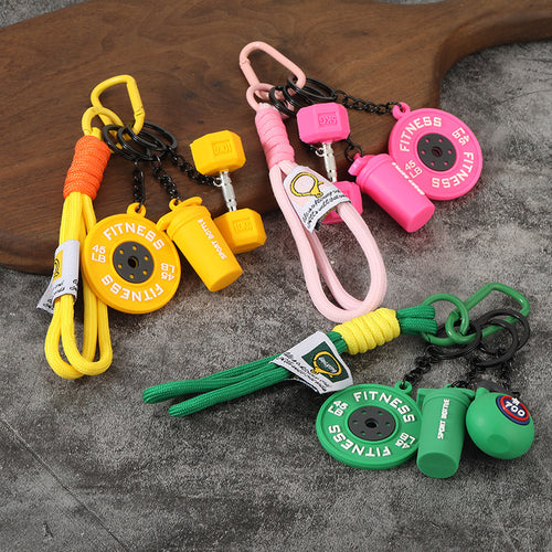 Mini Fitness Weight Plate Keychain for Bag Car or Keys