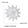 Multi Layer Lotus Brooch Marquise Zircon Flower Accent Pin view 6