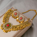 Six Color Ornate Choker Necklace and Dangle Earring Sets view 3
