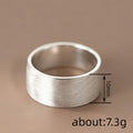 Silver Brushed Wide Plain Band Finger Ring Five Sizes view 4