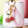 Pink-Braided Pink Crystal-Cherries