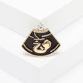 Ultrasound Fetus Brooch Black Enamel Gold and Silver Tone view 4
