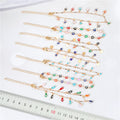 Gold Tone Evil Eye Charm Anklets in Seven Colorful Designs view 2