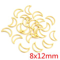 Open Crescent Moon Stainless Steel Charms in Two Finishes view 10