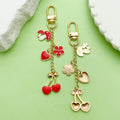 Rose, Blossom and Flower Charm Keychains Featuring Red Cherry Across 21 Variations view 2