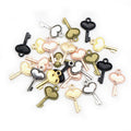 Heart Bow Key Metal Charms in Eight Finish Options view 12