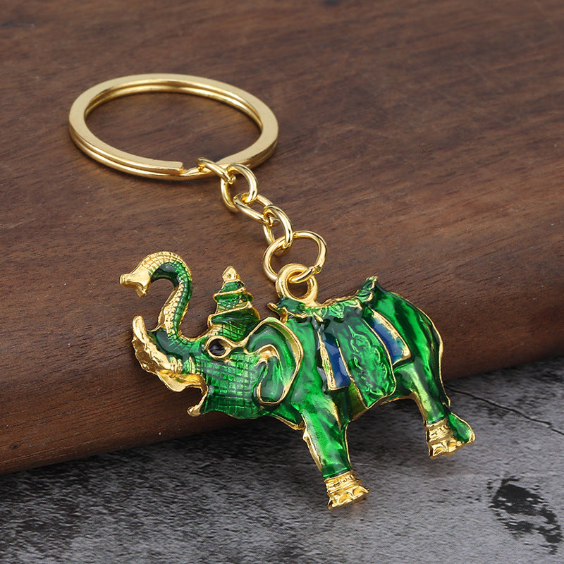 3D Elephant Zinc Alloy Car Keychain Gift Pendant