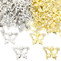 Pearl Body Crystal Butterfly Charms in Gold and Silver Tones view 5