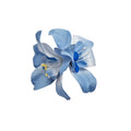 Fabric Orchid Flower Duckbill Hair Clips Blue Red Single view 5