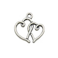 Metallic Heart and Letter Metal Charms with 18 Listed Options view 7