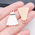 Zinc Alloy Badminton Racket Court Charm Pendant for DIY Bracelet Necklace Keychain