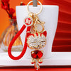Red-Fortune-Strap Red Lucky-Cat