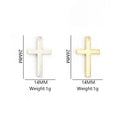 Crystal-Accented Gold Silver Cross Alloy Charms in 2 Styles view 2