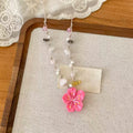 Colorful Flower Pendant Beaded Necklaces in Four Colors view 8